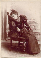 1890's woman photo long black dress